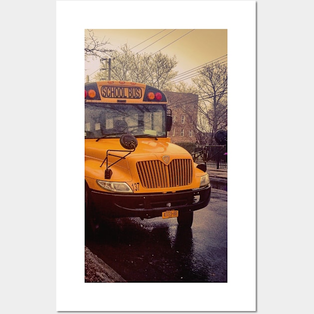 School Bus, Flatbush, Brooklyn, New York City Wall Art by eleonoraingrid